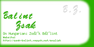 balint zsak business card